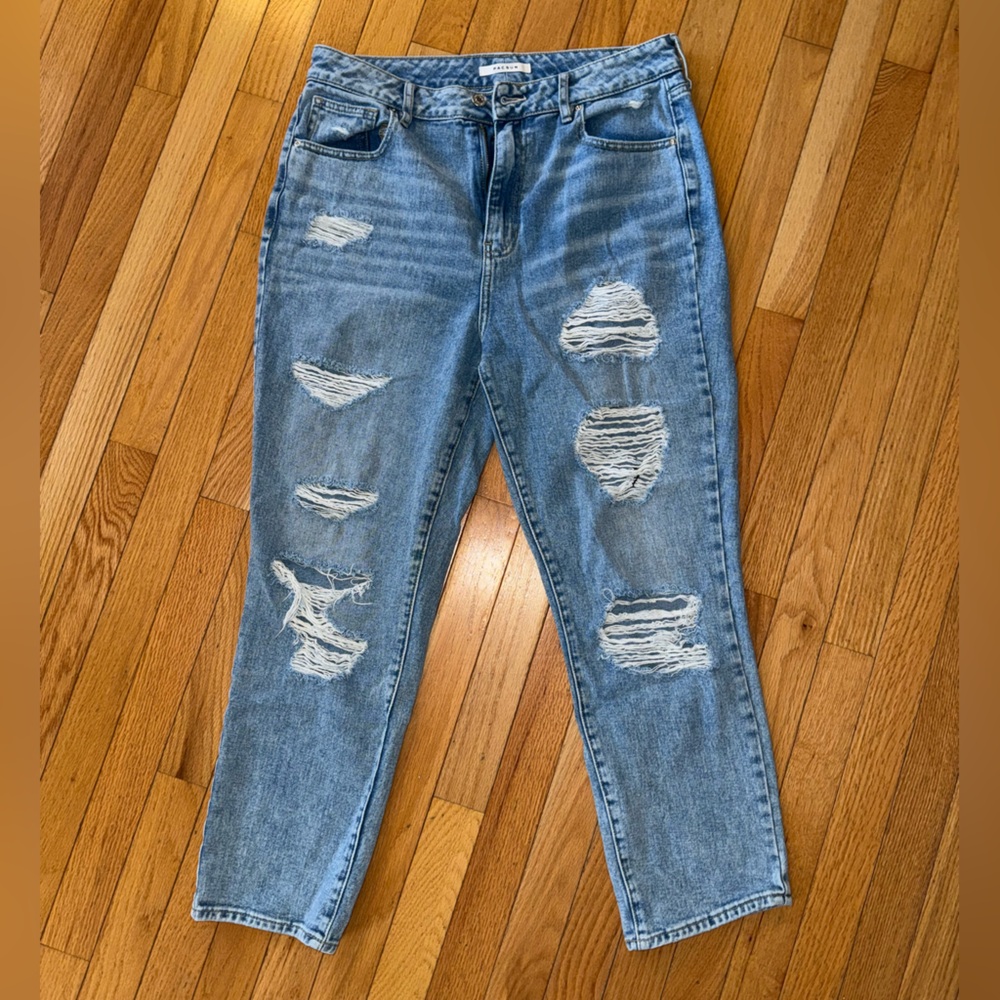 PacSun Light Blue Distressed Mom Jeans